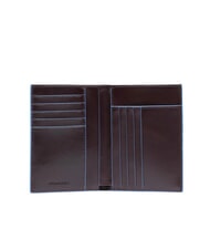 PIQUADRO BLUE SQUARE Vertical leather wallet MAHOGANY - Men’s Wallets - 2