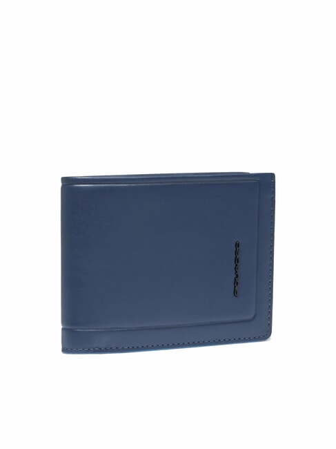 ATLAS Leather wallet with coin purse blue - Men’s Wallets