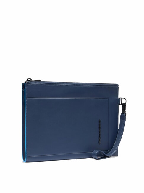 ATLAS Men's leather iPad pouch blue - Tablet holder& Organizer