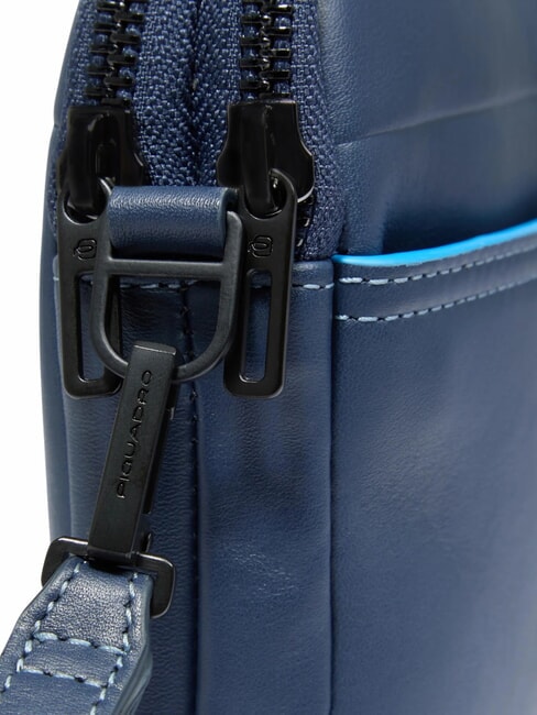 ATLAS Men's leather iPad pouch blue - Tablet holder& Organizer