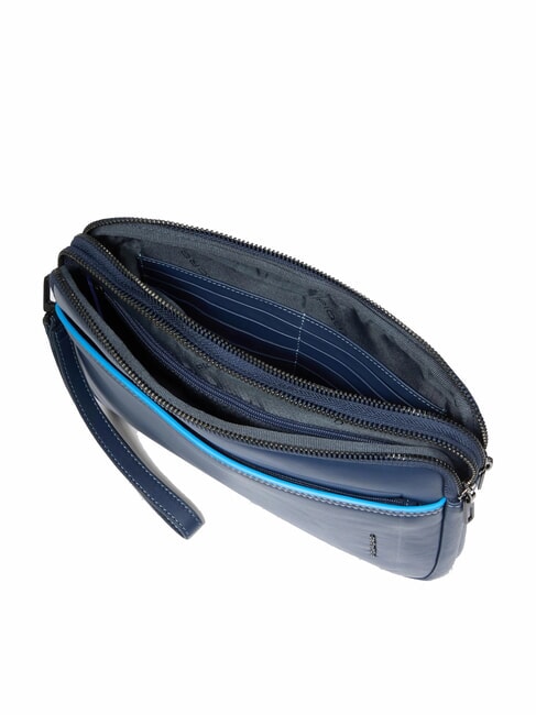 ATLAS Men's leather iPad pouch blue - Tablet holder& Organizer