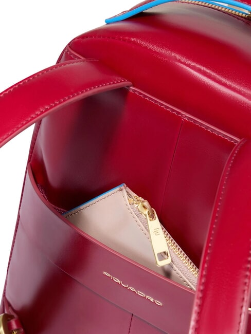 BLUE SQUARE Leather backpack RED - Women&rsquo;s Bags