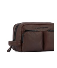 PIQUADRO HARPER Leather beauty case MORO - Beauty Case - 3
