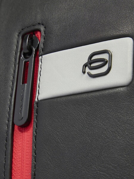 URBAN 14" laptop backpack, in leather Grey - Laptop backpacks