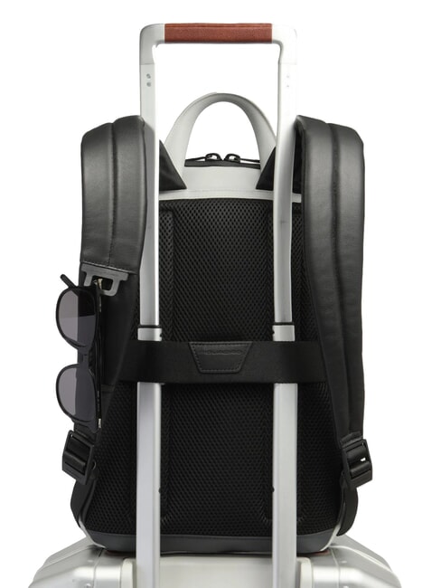 URBAN 14" laptop backpack, in leather Grey - Laptop backpacks