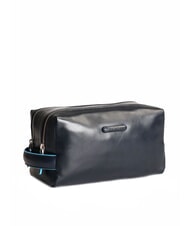PIQUADRO BLUE SQUARE  Leather Beauty Case blue - Beauty Case - 2