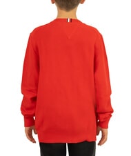 TOMMY HILFIGER TH KIDS Children's crew neck cotton sweater deep crimson - Children's Sweaters - 2