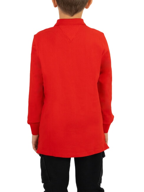 TH KIDS Children's long-sleeved polo shirt deep crimson - Child T-shirt