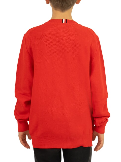 TH KIDS Children's crew neck cotton sweater deep crimson - Children's Sweaters