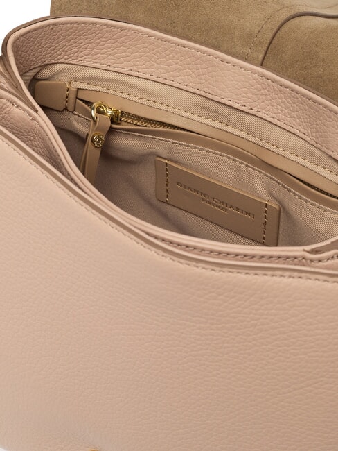 HELENA ROUND Leather bag with double shoulder strap pink salt - Women&rsquo;s Bags