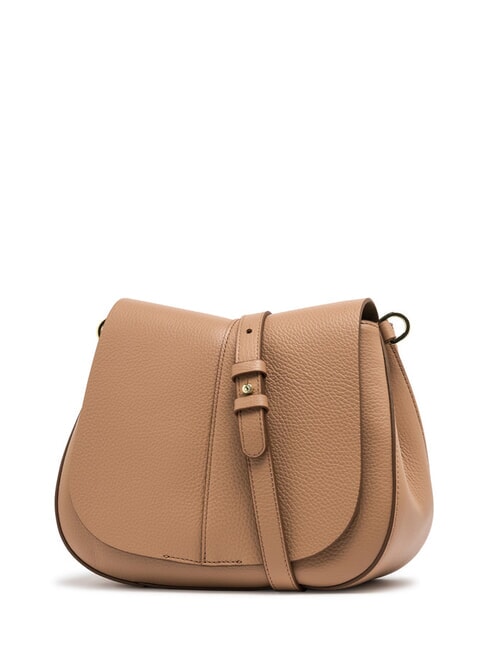 HELENA ROUND Leather bag with double shoulder strap clay - Women&rsquo;s Bags