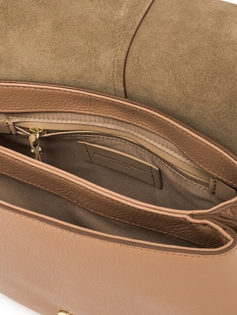 HELENA ROUND Leather bag with double shoulder strap clay - Women&rsquo;s Bags