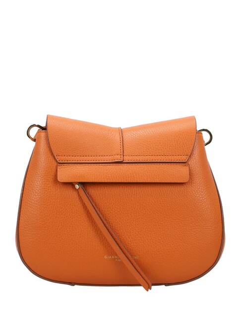 HELENA ROUND Leather bag with double shoulder strap spice - Women&rsquo;s Bags