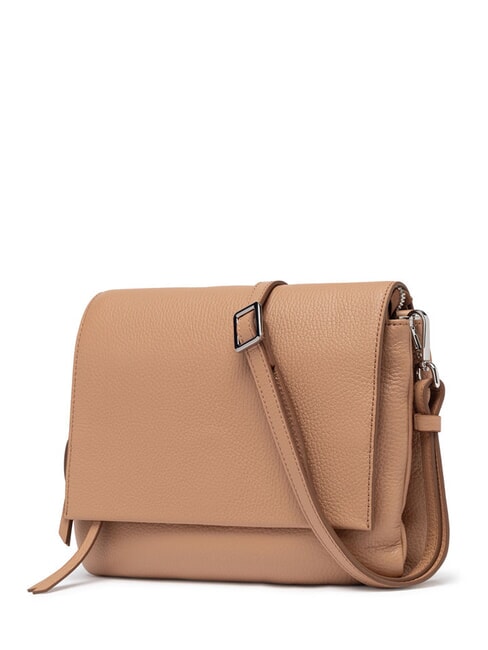 THREE Shoulder bag, in leather clay - Women’s Bags