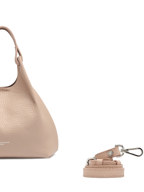 DUA Shoulder bag, in leather pink salt - Women’s Bags