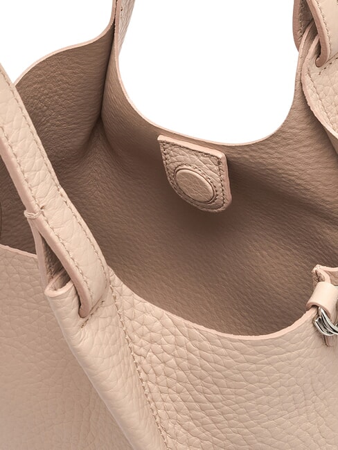 DUA Shoulder bag, in leather pink salt - Women’s Bags
