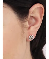 AMEN AMORE Four-leaf clover earrings with zirconia - Earrings
