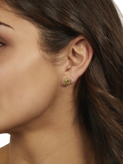 ICY DIAMONDS Square lobe earrings with zirconia gold - Earrings