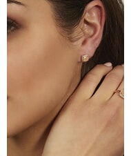 AMEN ICY DIAMONDS Square lobe earrings with zirconia - Earrings