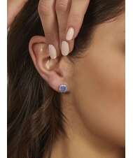 AMEN ICY DIAMONDS Square lobe earrings with zirconia - Earrings