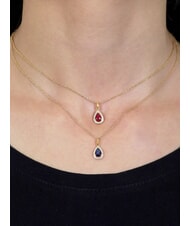 AMEN LADY Necklace with drop pendant and zirconia - Necklaces