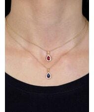 AMEN LADY Necklace with drop pendant and zirconia - Necklaces