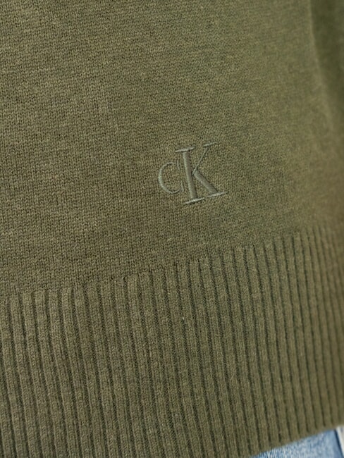 CK JEANS  dark olive - Men's Sweaters