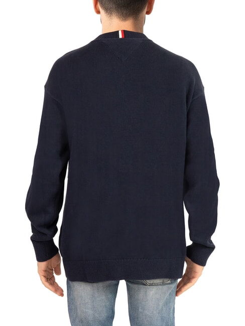 TH Cotton crew neck sweater with logo desert sky/desert sky monogram - Men's Sweaters