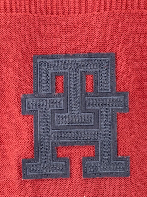 TH Cotton crew neck sweater with logo rouge/ desert sky mongram - Men's Sweaters