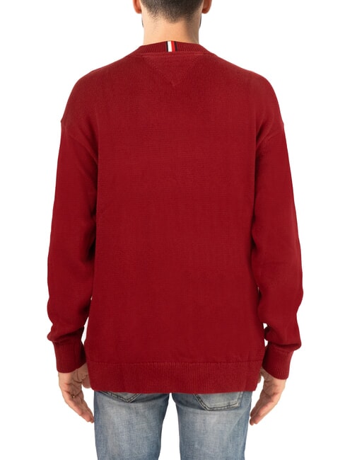 TH Cotton crew neck sweater with logo rouge/ desert sky mongram - Men's Sweaters