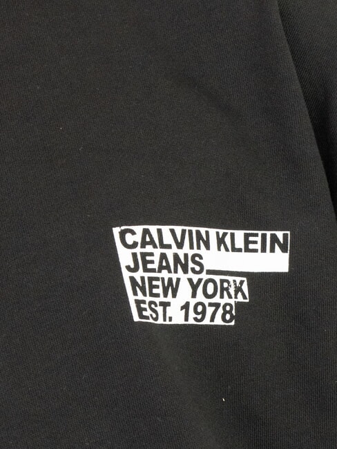 CK JEANS Crew neck sweatshirt with maxi print and relaxed fit ck black - Sweatshirts