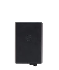 PIQUADRO BLACK SQUARE Leather and aluminum card holder Yellow - Men&rsquo;s Wallets - 2