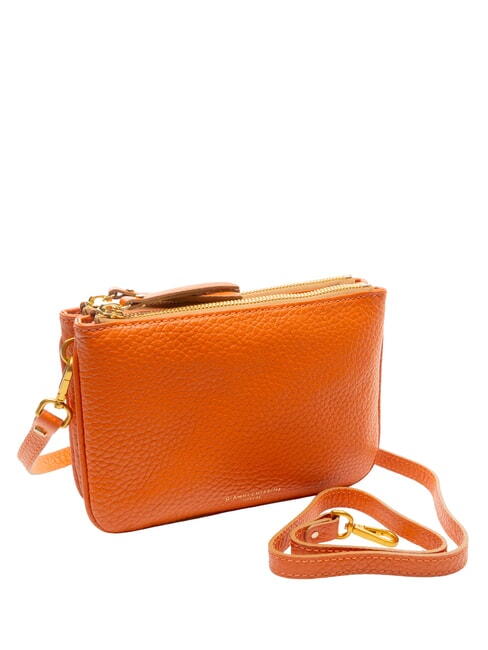 FRIDA Double zip leather shoulder bag coral - Women&rsquo;s Bags