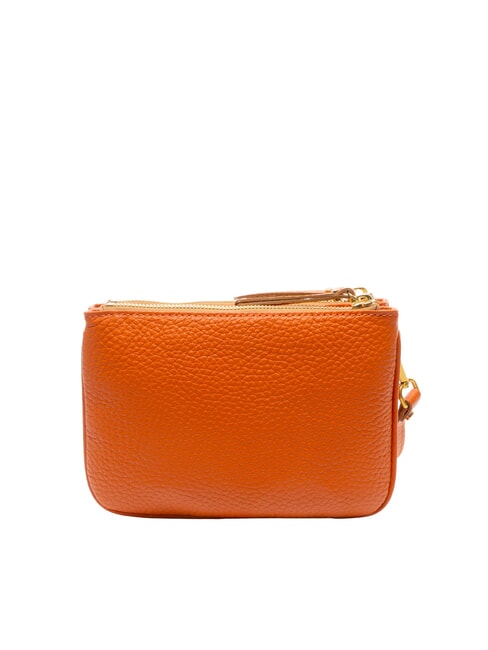 FRIDA Double zip leather shoulder bag coral - Women&rsquo;s Bags