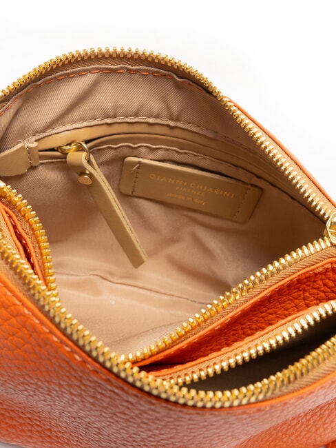 FRIDA Double zip leather shoulder bag coral - Women&rsquo;s Bags