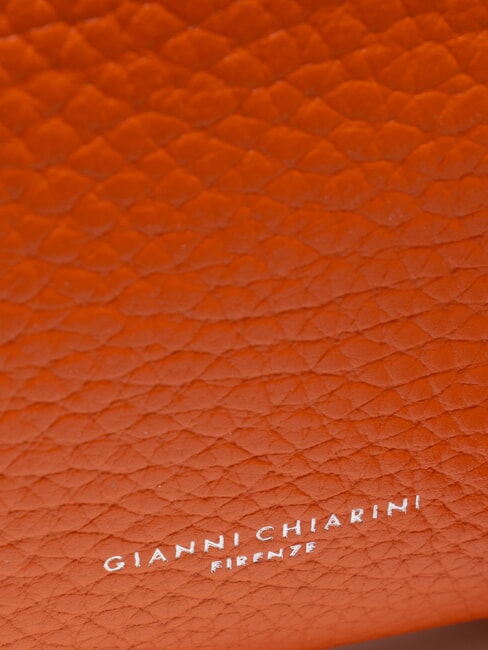 HERMY Leather clutch bag with shoulder strap coral-nature - Women’s Bags