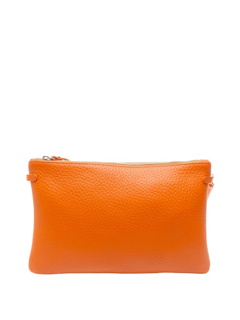 HERMY Leather clutch bag with shoulder strap coral-nature - Women’s Bags