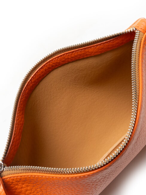 HERMY Leather clutch bag with shoulder strap coral-nature - Women’s Bags