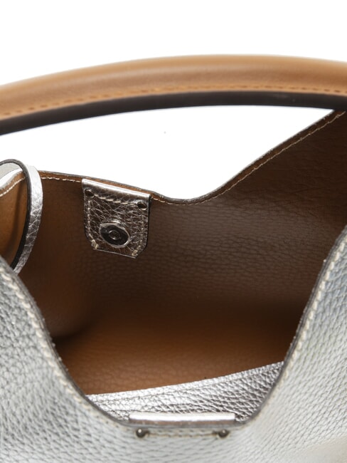 AURORA L Handbag, with shoulder strap silver-caramel - Women&rsquo;s Bags