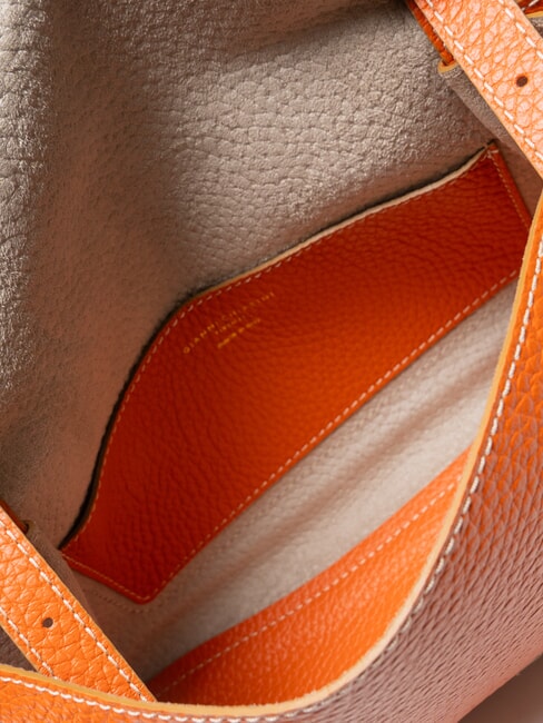 NICOLE Leather shoulder bag coral - Women’s Bags