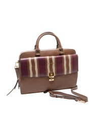 PIQUADRO CAMPIONARIO - DAFNE Leather briefcase brown/burgundy/beige - Work Briefcases - 2
