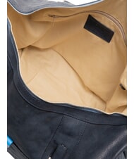 PIQUADRO CAMPIONARIO - SARTORIA 2 Large leather duffel bag with shoulder strap blue/pitti - Duffle bags - 5