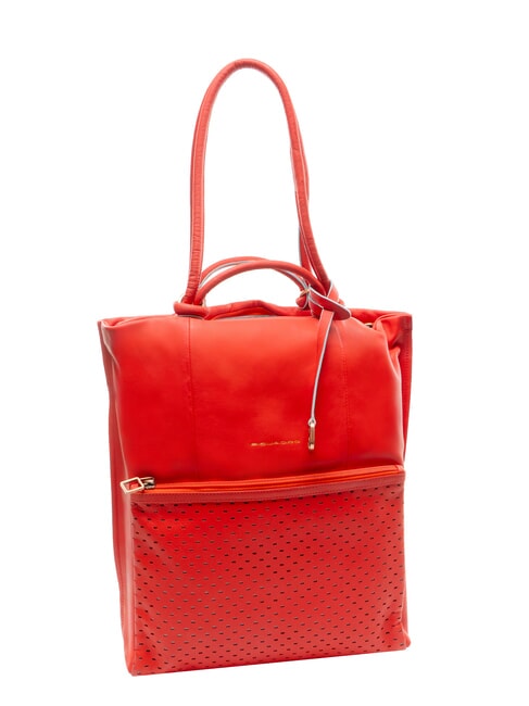 CAMPIONARIO - IPAZIA Leather shopping bag RED - Women&rsquo;s Bags