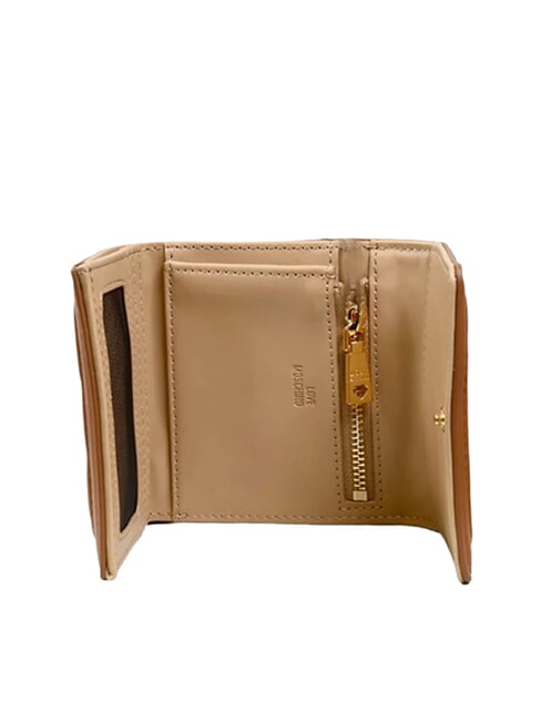 LOVE EMBOSSED Small coin purse wallet camel - Women’s Wallets