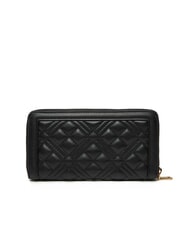 LOVE MOSCHINO QUILTED Large zip-around wallet Black - Women’s Wallets - 3