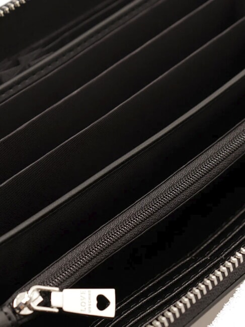 LAMINATED BOLD LOVE Large wallet with wristlet po00bx - Women’s Wallets