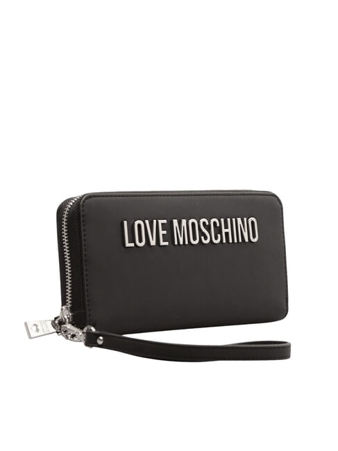 LAMINATED BOLD LOVE Large wallet with wristlet po00bx - Women’s Wallets