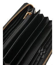 LOVE MOSCHINO LAMINATED BOLD LOVE Large wallet with wristlet - Women’s Wallets