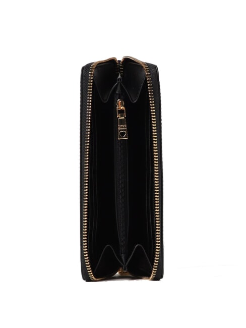 LOVE EMBOSSED Large zip-around wallet Black - Women’s Wallets