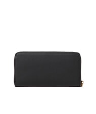 LOVE MOSCHINO LOVE EMBOSSED Large zip-around wallet Black - Women’s Wallets - 3